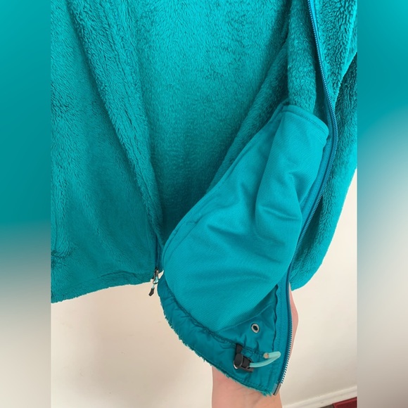 The North Face Green Fuzzy Full Zip Jacket Women’s Size Small - Picture 9 of 12